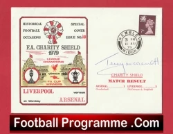 Liverpool Terry McDermott Autographed Signed FDC 1979 Charity Shield - football programme