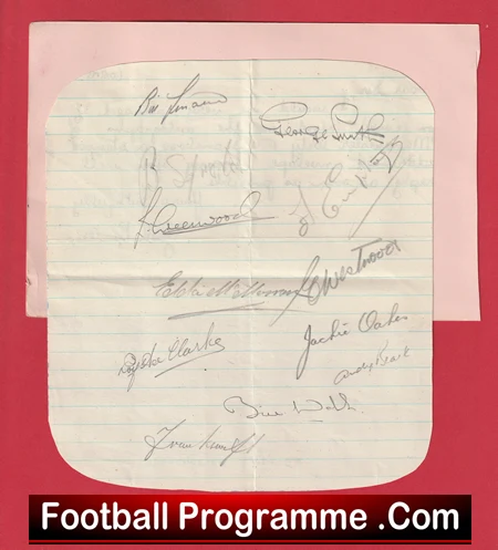 Manchester City Football Club Multi Autographed Signed Sheet 1948 1949 - Image 3
