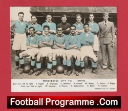 Manchester City Football Club Multi Autographed Signed Sheet 1948 1949 - football programme