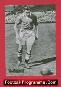 Manchester United John Downie Autograph Signed Picture Man Utd 1940s