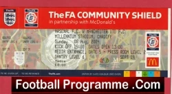 Manchester United v Arsenal 2004 - Community Shield Ticket Cardiff FULL - football memorabilia