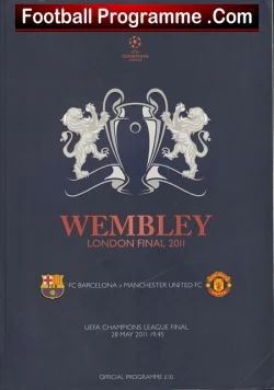 Manchester United v Barcelona 2011 - Champions League Final London - football programme