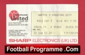 Manchester United v Bradford City 1982 – League Cup Match Ticket