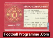 Manchester United v Everton 1999 – Treble Season Match Ticket