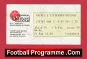 Manchester United v Tottenham 1979 – League Cup Match Ticket