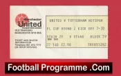 Manchester United v Tottenham 1979 – League Cup Football Ticket