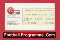 Manchester United v Tottenham 1979 – FA Cup Replay Ticket