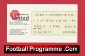 Manchester United v Tottenham 1979 – FA Cup Replay Ticket
