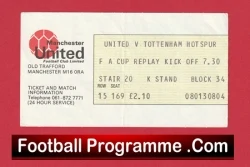 Manchester United v Tottenham 1979 - FA Cup Replay Ticket - football memorabilia