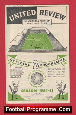 Newcastle United v Portsmouth 1954 - 1950s - football programme