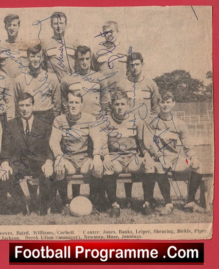 Plymouth Football Club Multi Autographed Signed Picture 1966 - Image 4