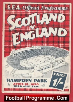 Scotland v England 1956 - Plus Duncan Edwards - football programme