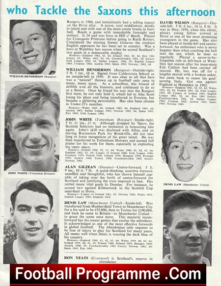 Scotland v Wales 1964 - Hampden Park - Image 3
