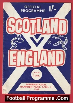 Scotland v Wales 1964 - Hampden Park - football programme