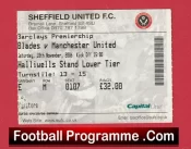 Sheffield United v Manchester United 2006 – Match Ticket