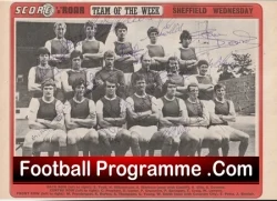 Sheffield Wednesday Football Club Multi Autographed Signed Team Picture 1970 - football memorabilia
