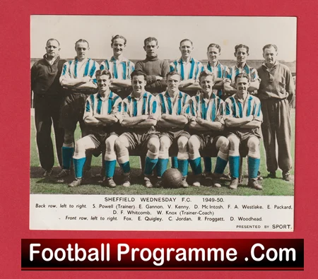 Sheffield Wednesday Football Club Multi Autographed Signed Sheet 1948 1949 - Image 3