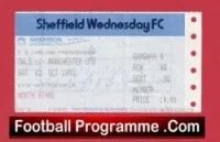 Sheffield Wednesday v Manchester United 1993 – Football Ticket
