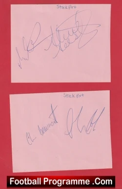 Stockport County Football Club Multi Autographed Signed Sheet 1990s - football programme