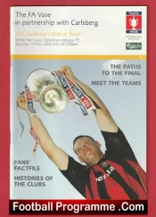 Sudbury v Didcot Town 2005 – FA Vase Cup Final at Tottenham