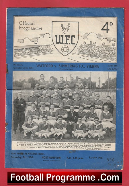 Watford v Simmerning Vienna 1954 - Image 2