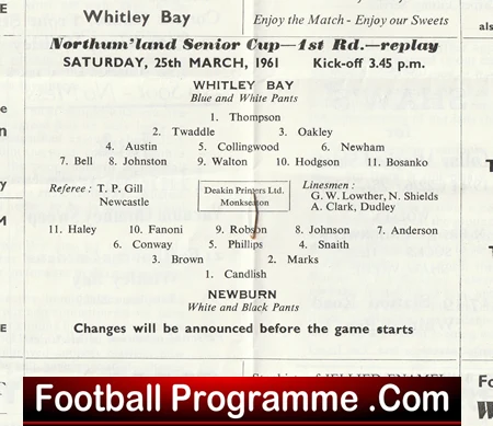 Whitley Bay v Newburn 1961 - Northumberland Senior Cup - Image 3