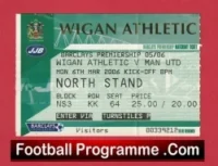 Wigan Athletic v Manchester United 2006 – Football Ticket