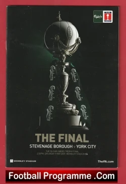 Stevenage Borough v York City 2009 - Trophy Cup Final - football programme