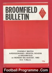 Airdrieonians Aidrie v Bristol Rovers 1983 – Friendly Match at Broomfield