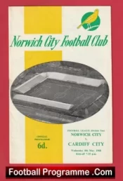 Norwich City v Cardiff City 1968