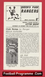 Queens Park Rangers v Leyton Orient 1966