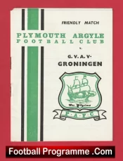 Plymouth Argyle v Groningen 1967 – Friendly Game Dutch