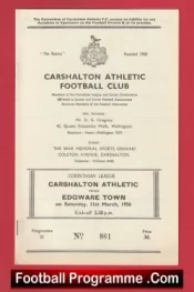 Carshalton Athletic v Edgeware Town 1956