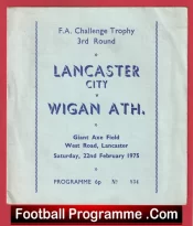 Lancaster City v Wigan Athletic 1975 – FA Cup