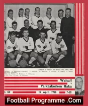 Walsall v Valkeakosken Haka 1966 – Valkeakoski – Finland Football
