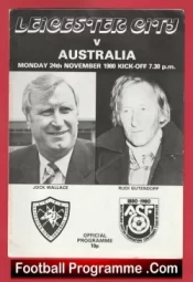 Leicester City v Australia 1980 – Friendly Match