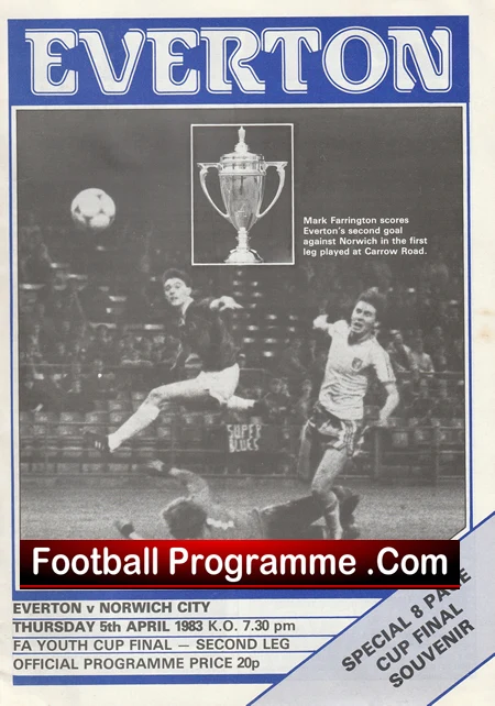 Everton v Norwich City 1983 - Youth Cup Final - Image 2