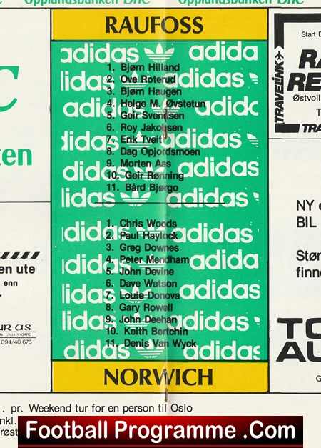 Raufoss v Norwich City 1984 - Norway - Image 3