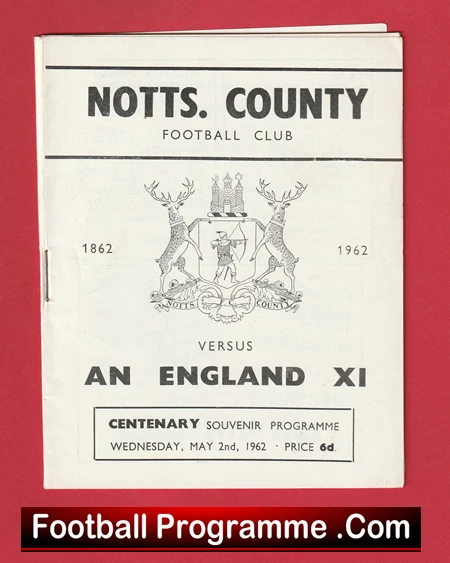 Notts County v England 1962 - Friendly Match - Image 2