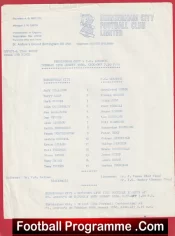 Birmingham City v Lucerne 1980 – Switzerland