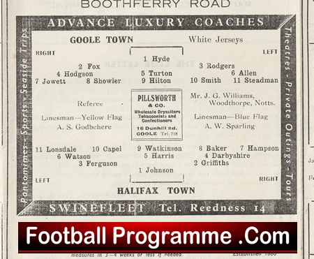Goole Town v Halifax Town 1955 - First Time League Team FA Cup - Image 3