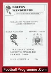 Bolton Wanderers v Manchester City 2010 – Reserves Match