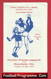 Northern Premier League X1 v Manchester City 1974 – Wigan Denis Law