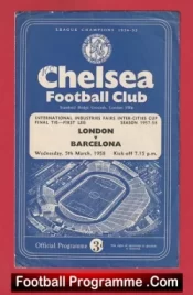 London v Barcelona 1958 – at Chelsea