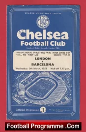 London v Barcelona 1958 – at Chelsea