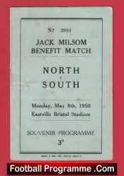 Jack Milsom Testimonial Benefit Match Bristol Rovers 1950