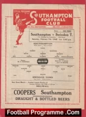 Southampton v Swindon Town 1948 – 1940’s