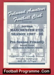 Fleetwood Town v Manchester United 1997 – Reserves Match