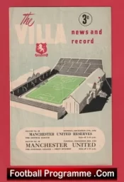 Aston Villa v Manchester United 1954 – Busby Babes + Reserves