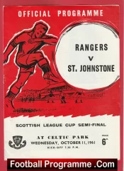 St Johnstone v Glasgow Rangers 1961 League Cup Semi Final